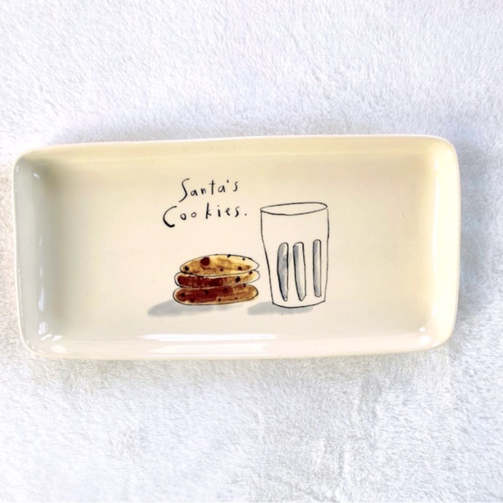 RAE DUNN Santa’s Cookie Platter. Artisan Collection by Magenta